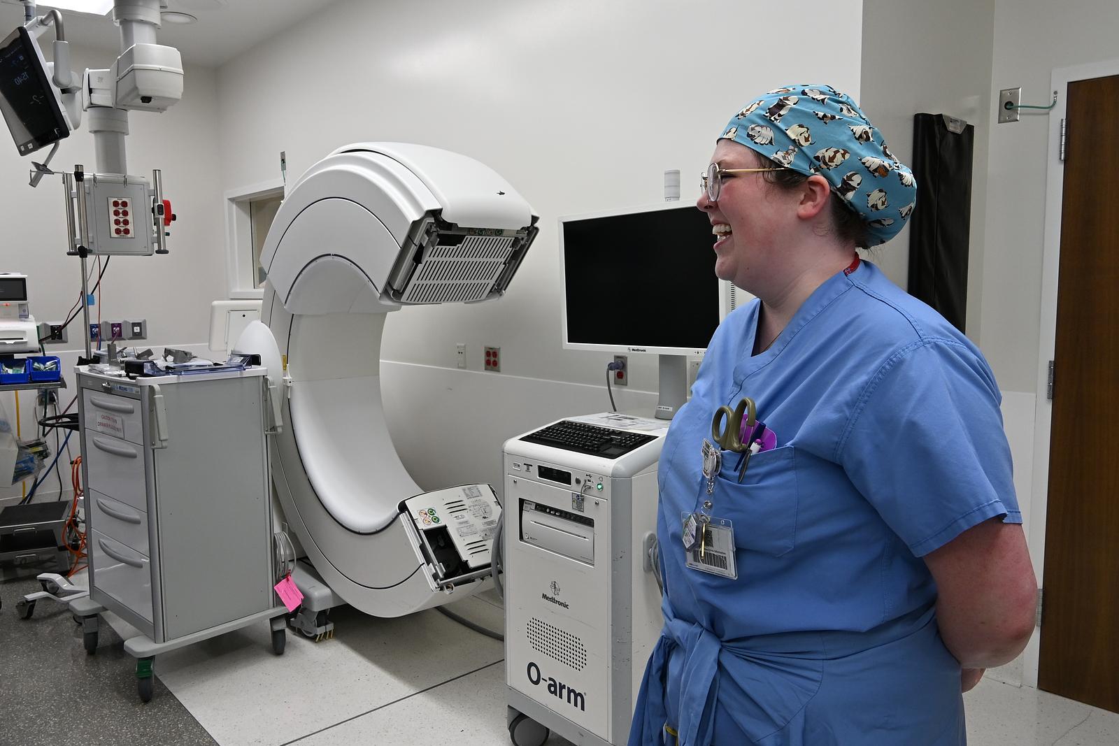 Shayla Beard in operating room