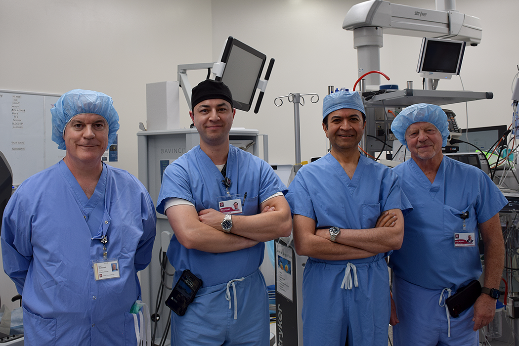 IU Health Cardiovascular Surgery – Bloomington surgeons Bryan McDonnell, MD; Andrew Wisneski, MD; Sanjay Tripathi, MD; and Daniel Beckman, MD.