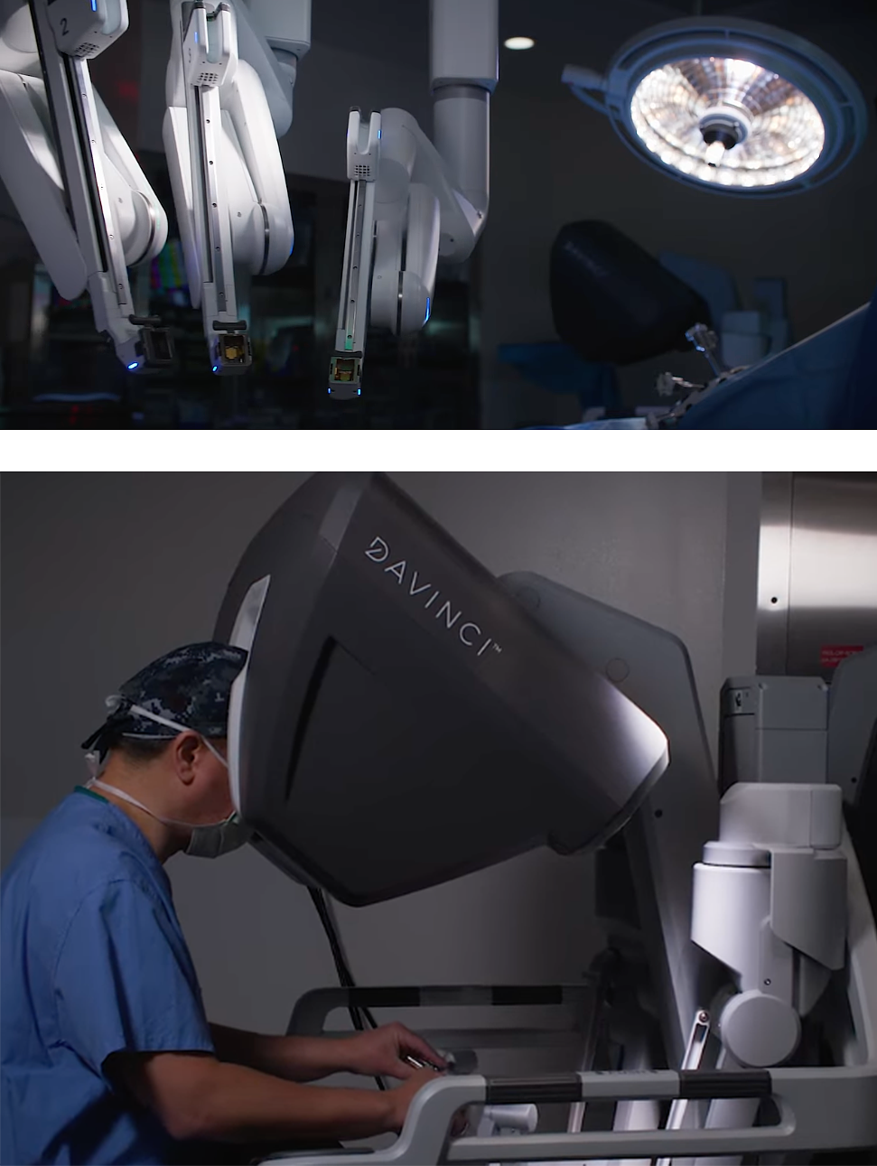 IU Health Bloomington surgeon testing out the Davinci robotic surgery tool